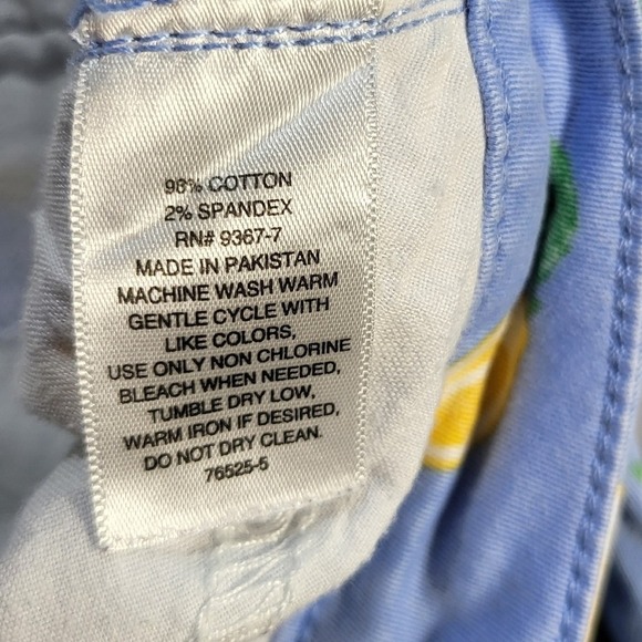 St.John Lemon Print Shorts Casual Summer Everyday Cute Blue Shorts Size 5 - Picture 6 of 8